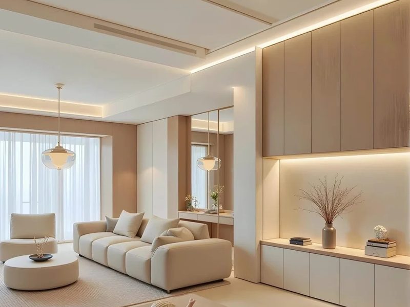 奶油风装修实拍效果图